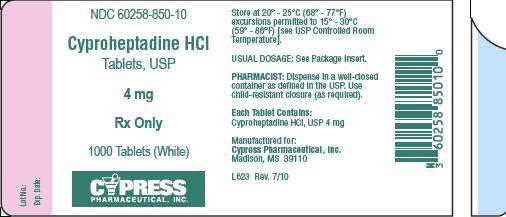 CYPROHEPTADINE HYDROCHLORIDE